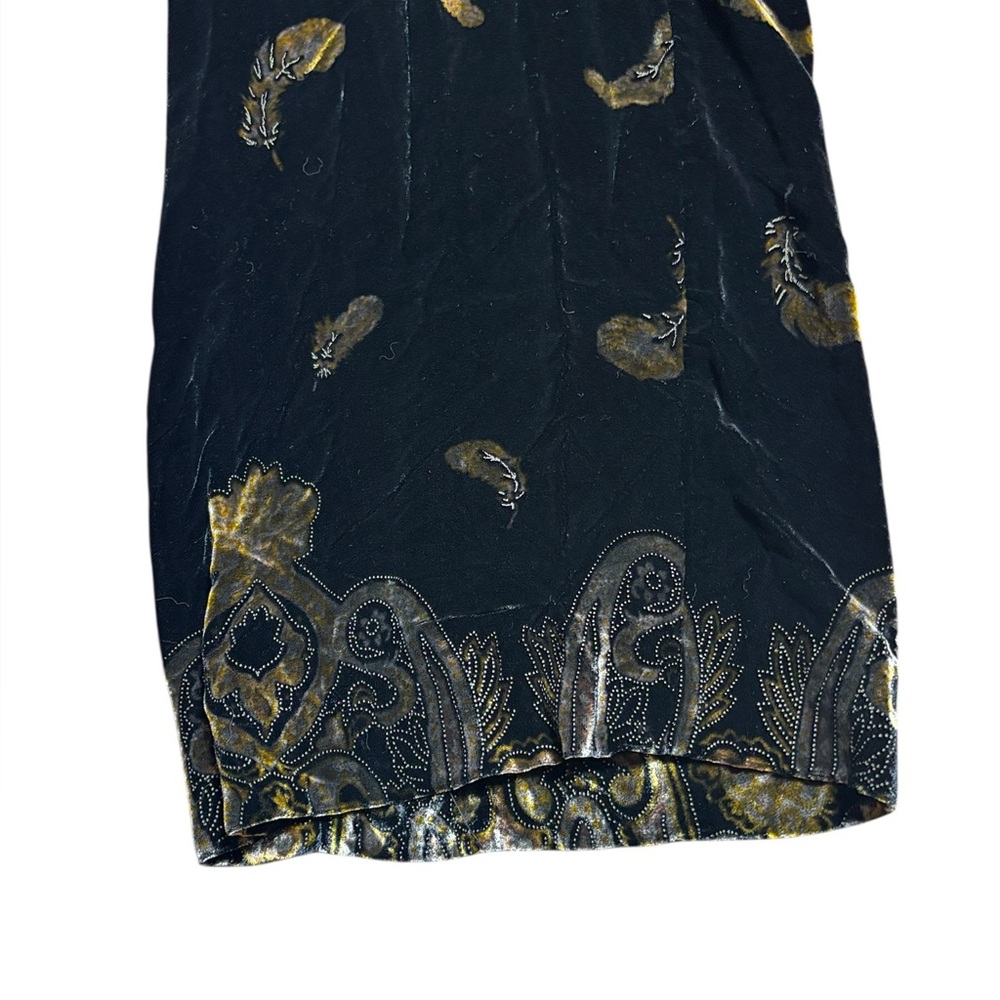 Citron Santa Monica women’s medium silk blend velvet wide leg feather pants - Picture 2 of 4